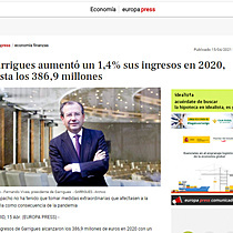 Garrigues aument un 1,4% sus ingresos en 2020, hasta los 386,9 millones